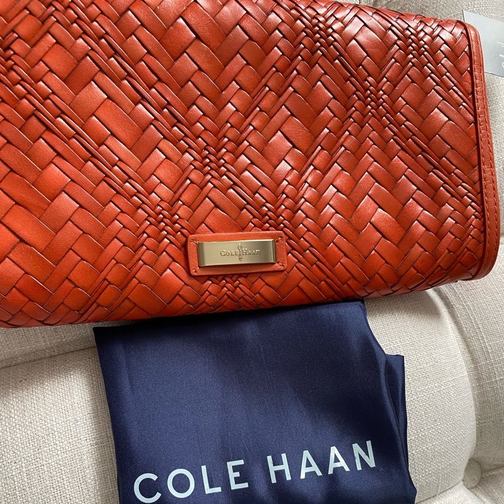 ✨FLASH SALE!!!✨Cole Haan Genevieve NWT! Woven Leather Bag - Picture 9 of 15